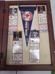 Red Sox Tickets And Pendent Flag