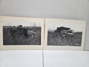 2 Art Photos Of Derelict Trucks In A Field By EA Waters
