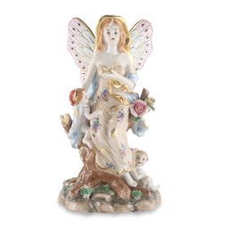 Angel With Cherub Porcelain Figurine