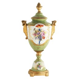 Intricately Detailed Porcelain Jar With Bronze Accents: A Contemporary Take On Classic Elegance