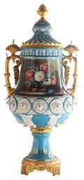 Bronze Beauty: Hand-Painted Rococo Porcelain Vase