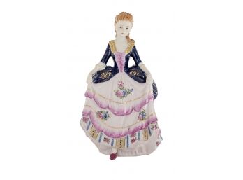 Woman With Flowers Porcelain Figure