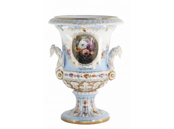 Floral Porcelain Krater Pot