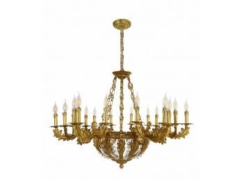 Rococo Style Brass Chandelier