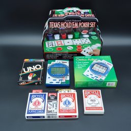 Texas Holdem Poker Set, UNO & Casino Games