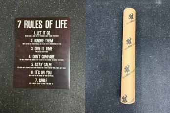 Two Posters - NewMe Fitness Exercise Chart & 7 Rules Of Life