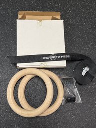REP Fitness Wood Gymnastic Rings With Straps