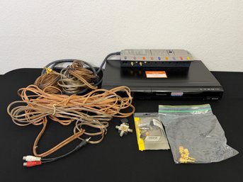 (Lot A) Panasonic DVD Recorder (DMR-EZ17), Home Theatre Power Center (HTS850), Cables & Accessories Lot