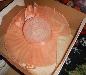 Peach Vintage Hat (in Original Storage Box)