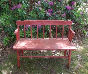 Red Wood Bench