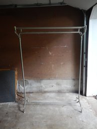 Vintage Rolling Clothes Rack