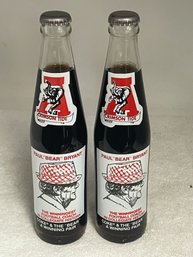 2 10 OZ COCA COLA COMMEMORATIVE BOTTLE -1981 BEAR BRYANT - Crimson Tide
