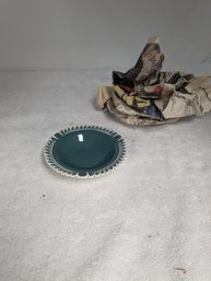 Set Of 4 Small Blue Harker Dishes