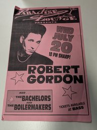 Rbert Gordon At The Paradise Theater Poster