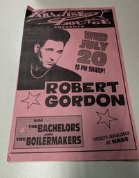 Robert Gordon At The Paradise Theater Poster