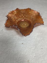 Orange Iridescent Bowl