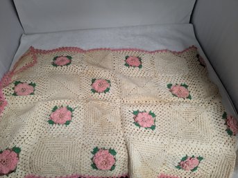 Set Of 2 Pink And White Placemats