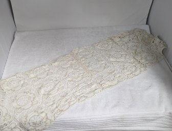Small White Knit Table Runner