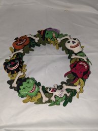 Halloween Felt Wreath
