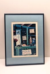 Bruce Smith 'Credit Theme' Framed Art  12' W X 16 1/4' H - Local Pick-up