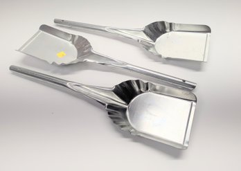 3 New Ash Shovels, Silver Tone