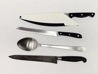 Kitchen Knives And AMCO Commercial Serving Spoon