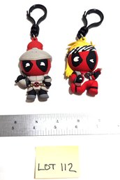 Lot 112 Deadpool Tote Bag Clips, Marvel Rockstar Deadpool 3D Foam - 2 Pc Lot