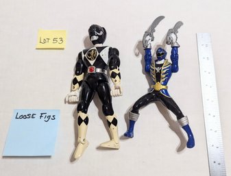 Lot 53 Might Morphine Power Ranger Variant Figure Lot - 2 Loose Figs, As Shown