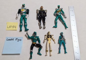 Lot 54 Power Ranger Variant Lot - 6 Loose Figures, As Shown