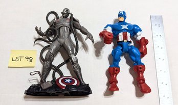 Lot 98 Playmation Marvel Avengers Ultron Deluxe & Marvel Super Hero Mashers Captain America - 2 Pc Lot