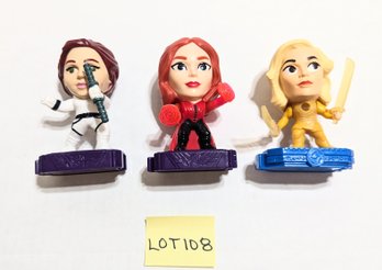 Lot 108 Marvel Avengers Black Widow, Scarlet Witch & Marvel Eternals Thena Figures - Loose