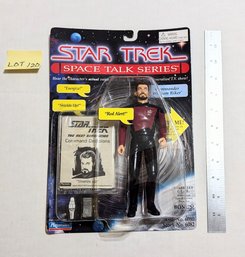 Lot 120 Star Trek CDR William Riker Space Talk Series Figure - Sealed