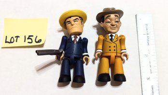 Lot 156 Dick Tracy & Flattop Mezco Mez-Itz Figures - 2 Fig Lot