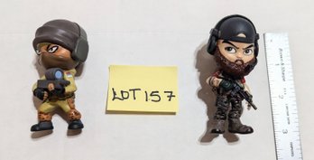 Lot 157 Ubisoft Ghost Recon Figure & Ubisoft Six Collection Chibi Glaz Figure - 2 Pc Lot