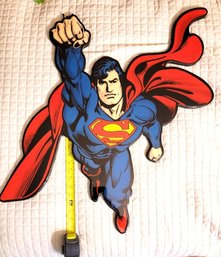 SUPERMAN WALL PLAQUE Full Figure 1990s Rare HTF Deco Decorations Heavy Duty!