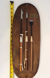 Miniature Wall Display Of Classic Whaling Tools With Strong Maritime Presence And Solid Decorative Impact