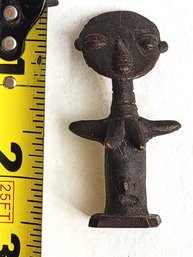 Striking African Brass Figure From MIT Professors Collection With Bold Form And Strong Presence! Fantastic!!