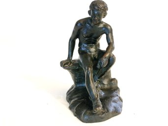 Grand Tour, 19th Century Bronze After The Seated Hermes, Villa Of The Papyri, Herculaneum  4 Inches!!