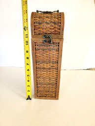 Vintage Wicker Faced Wine Carrier From The 1960s To 1970s Before Wine Became 'the Thing'...