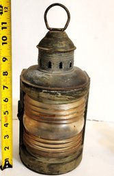 Bold Wilcox Crittenden Marine Lantern With Ribbed Glass Lens Perfect For Nautical Decor Display!!