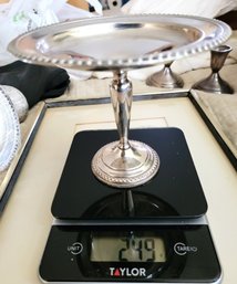 Pair Of Aetna Silver Company Compotes Active 1900-1950 Featuring The Elegant No 1 Pattern With Gadroon