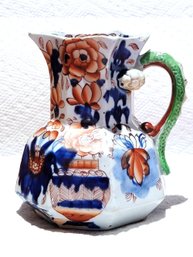 Rare 19th Century Masons Patent Ironstone Hydra Jug In The Coveted Basket Japan Pattern (Circa 1815-1825)