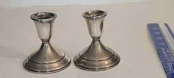 Mid Century Sterling Silver Towle #512 Weighted And Reinforced Candle Sticks, Clearly Marked On Base!!