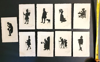 Portfolio Of Carruthers Gould Silhouette Prints On Deckled Paper Sold By Samuels Ltd London