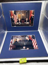 President George H. W. Bush Photographs On Matte Board