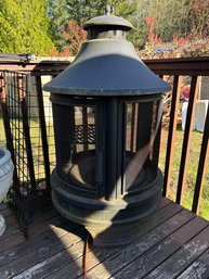 Metal Enclosed Outdoor Fire Pit