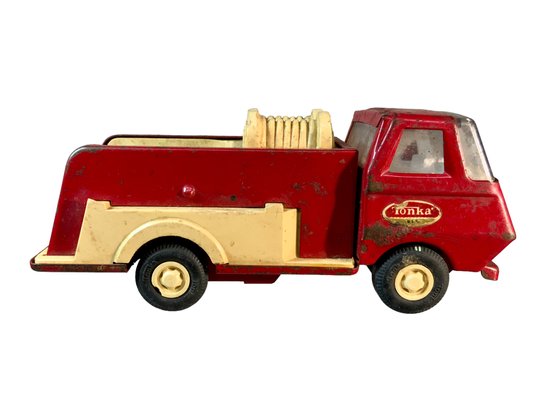 Vintage Tonka, Small Pumper Fire Truck Red White Mini Tonka USA
