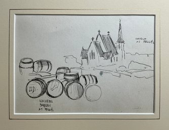 Attributed To William J. Dow (1889-1973) Sketches Of Herring Cove And Peggys Cove  Nova Scotia