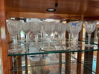 Grouping Of 16 Stunning St Louis Crystal Tommy Water Goblets.