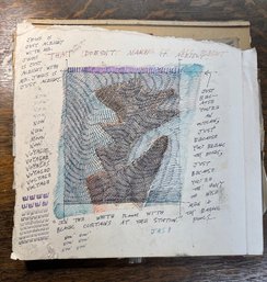 That Doesn't Make It Alright! -Jon Sarkin Original Outsider (Way Outside) Art On 13x13 Ish Album Cover